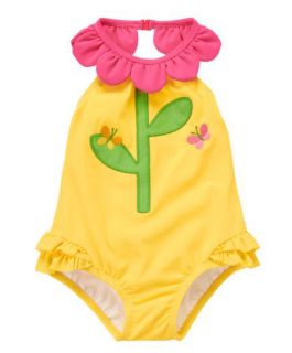Gymboree Spring Blossom Baby Girl Clothes Swimsuit Yellow 3 6 9 12 18 24 M