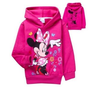 Cute Minnie Mouse Kids Toddler Girls Funny Costume Fleeced Hoodies Coat 2 8years