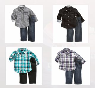 Calvin Klein Baby Boy Designer Clothes Shirt Jeans Gray Black 12 18 24 Month