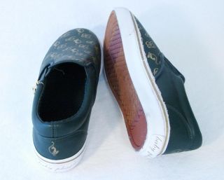 Baby Phat Womens Monogram Slip on Deck Shoes Sz 8 5 New