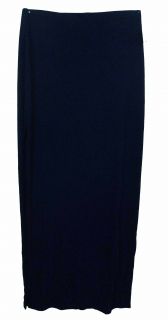 Silver Gate Sz Large Womens Navy Blue Long Skirt Stretch KR05