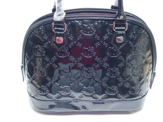 Hello Kitty Embossed Black Tote Bag Loungefly Faux Leather