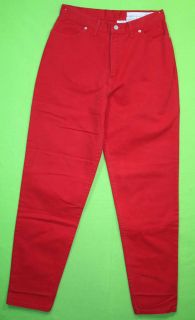 Faded Glory Sz 14 Tall Womens Red Jeans Denim Pants FV63