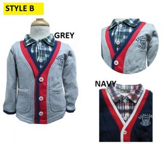 6 24M Baby Boy Sport Tops Clothes Colour Checked Shirt Long Sleeves T Shirt