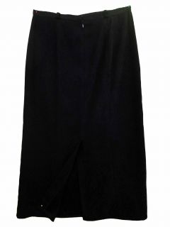 Talbots Sz 10P Petite Womens Black Long Skirt Stretch KS36