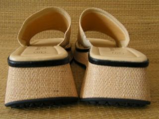 Beige Ladies Wedge Sandals Shoes Sz 10 Montego Bay Club 2" Heels Summer Spring