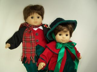 8PC Christmas Caroling Matching Doll Clothes for Bitty Baby Boy Girl Twin Debs