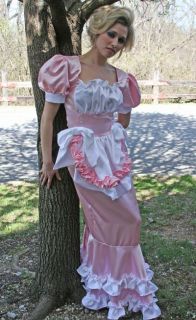 Adult Baby Sissy Crossdresser Swiss Maid Ruffle Hobble Dress Costume Custom Size