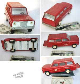 Vintage Tonka Toy Jeep Red Wagon Perhaps 1960's 1970's Era 9" Fold Down Tail