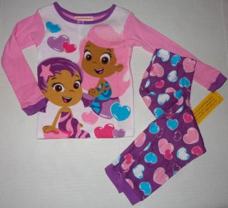 Bubble Guppies Toddler Girls 12 18 24 2T 3T 4T 5T PJs Set Pajamas Shirt Pants