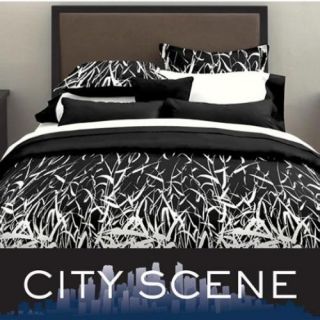 City Scene Black White Bamboo Print Bed in A Bag with Sheet Set