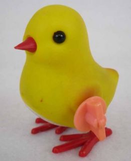 Vintage Wind Up Tin Plastic Hopping Chick Toy
