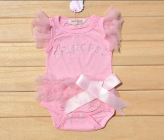 New Baby Girls Bodysuit One Piece Princess Dress Kids T Shirt Dress Set H005