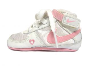 Nike Air Force White Pink Girls Infant Baby Toddler Leather Sneakers Booties 2c