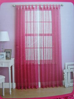 Xhilaration Hot Pink Tab Top Window Panel Pretty Woven 84" Curtain