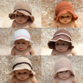 New Handmade Cotton Baby Knit Crochet Cowboy Hat Newborn Photo Prop 0 3 Year