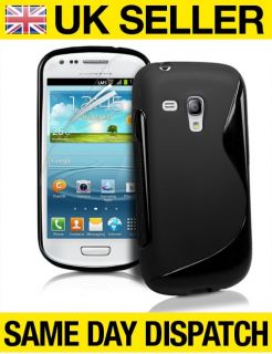 Black s Line Gel Silicone Rubber Case Cover Samsung Galaxy S3 Mini I8190