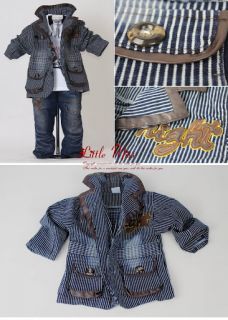 Smart Baby Boy Outfit Tuxedo Jacket Jeans Jumper Trousers Stripe Boys Designer