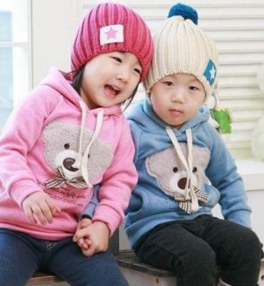 Baby Toddler Girl Boy Teddy Bear Hoodie Sweater Top Cutest
