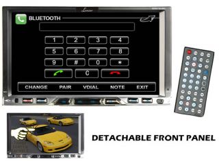 SDN72UBD 320 Watt 2 DIN 7" Touch Screen Car DVD CD USB Radio Bluetooth Receiver
