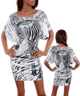 New Zebra Print Dress Juniors Sz Small Medium Large