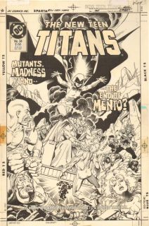 New Teen Titans 34 Cover Raven Cyborg Nightwing Starfire 1987 Eduardo Barreto