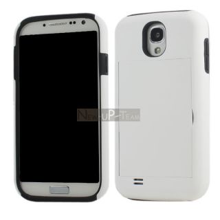 2 Layer Color Card Stand Holder Hard Back Case Cover for Samsung Galaxy S4 I9500