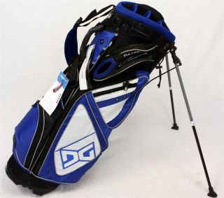 New Full Length Dividers Datrek Sabre Blue White Black Dual Strap Stand Golf Bag