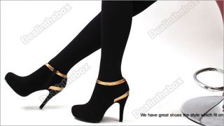 Vogue Sexy High Heel Tie Platform Pump Fashion Ankle Shoes Boots