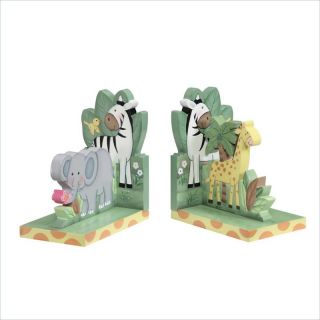 Teamson Kids Sunny Safari Painted Book Ends   W 9837A