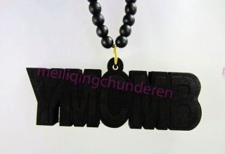 1pcs Hip Hop Cross Pendant Beaded Chain Wood Beads Rosary Necklace 36"