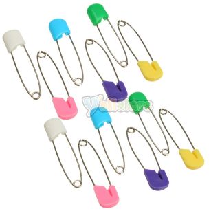 120pcs Colorful Safety Hold Locking Baby Cloth Diaper Pins Clip Hold Assorted