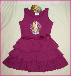 Tinkerbell Sz 4 6 8 10 Purple Girls Dress New Gorgeous Disney Princess Fairies