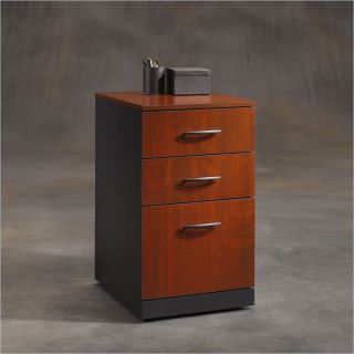 Sauder Via 3 Drawer Pedestal Mobile Cabinet in Classic Cherry   401443