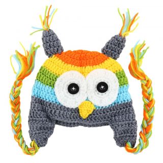 Baby Kids Owl Newborn Crochet Beanie Prop Hat Knitting Boys Grils Cap Costume