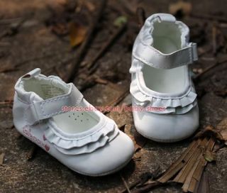 Baby Girl White Ruffled Dress Shoes Infant Crib Mary Jane Size 1 2 3
