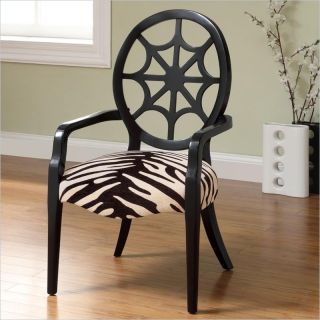 Coaster Spider Back Accent Chair in Black   900525