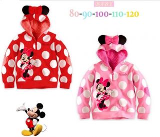 Disney Baby Boys Girls Minnie Mouse Coat Outwear Tops Clothing Hooded Clothes
