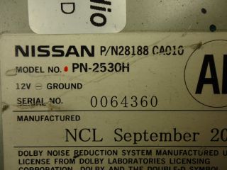 04 05 Nissan Murano Bose Satellite Radio 6 Disc Changer CD Tape Cassette Player