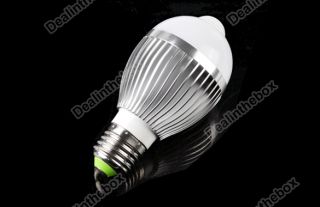 5 8M E27 85 260V 5W 450LM LED Infrared Motion Sensor White Light Bulb Lamp Good