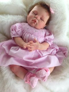 Baby Rose Beautiful Reborn Baby Girl Art Doll Hand Painted 3D Skin Full Legs