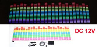 90cm x 25cm Plastic Music Rhythm LED Flash Lamp Equalizer Sticker for Car
