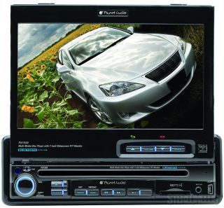 Planet Audio 1 DIN in Dash Car 7" Touch Screen Monitor DVD CD  Aux USB Player