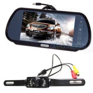 7" Security LCD Wide Screen Car Rear View Backup Parking Mirror Monitor Camera