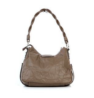New Womens Guess Handbag Brown Soft Leather Satchel Purse