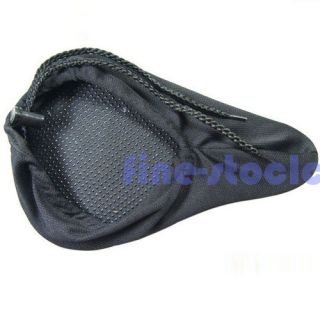 Black Bike Cycling 3D Thick Silicone Soft Gel Saddle Bicycle Seat Cushion Cover
