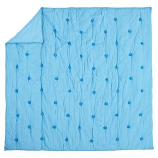 Pottery Barn Teen Blue Crinkle Puff Quilt Full Queen
