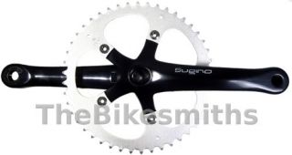 Sugino XD 165mm Black Singlespeed Track Fixed Gear Bike Crankset Made in Japan