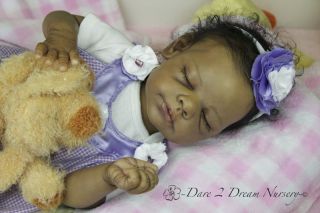 Reborn Baby Girl Lifelike Doll AA Biracial Ethnic Ellis Tina Kewy D2DN