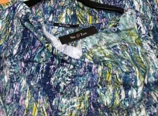 New NIC Zoe Sleeveless Multi Color Print Cowl Neck Dress Plus Size 1x $168